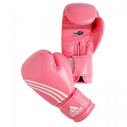 Боксерские перчатки Box Fit Dynamic Adidas (ADIBL04, розово-белые)