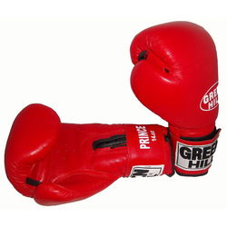 Боксерские перчатки Green Hill Prince кожаные (BGP-2028, красные)