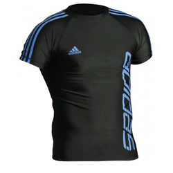 Рашгард (компрессионная футболка) Adidas Fighter (ADICST03SS, черно-синий)