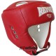 Шлем боксерский вид 2 REYVEL винил (0121-rd, красный)