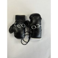 Сувенірні боксерські рукавички LEO Essimo (LMB, чорний)