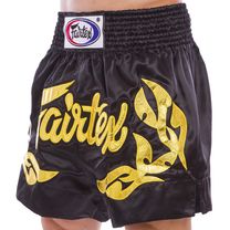 Шорты для тайского бокса и кикбоксинга FAIRTEX (BS0646, черный)