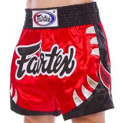 Шорты для тайского бокса и кикбоксинга FAIRTEX (BS0611, красно-черный)