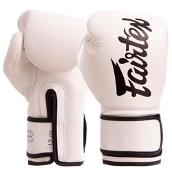 Рукавички боксерські PU на липучці FAIRTEX (BGV14, Білий)