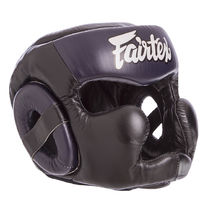 Шлем боксерский с полной защитой кожаный FAIRTEX (HG13-CLOSE, Синий)