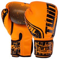 Перчатки боксерские PU на липучке TWINS (FBGVS12-TW7, Черный-оранжевый)