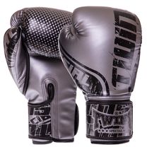 Перчатки боксерские PU на липучке TWINS (FBGVS12-TW7, Черный-серый)