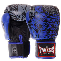 Перчатки для бокса TWINS Wolf (FBGVL3-50, Синий)