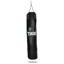 Мешок боксерский Thor с цепью ременная кожа (1200/150, черный)