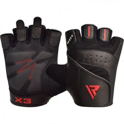 Рукавички для фітнесу RDX S2 Leather (40277, чорні)