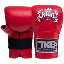 Снарядні рукавички з великим пальцем Шкіра TOP KING Pro (TKBMP-OT, Червоний)