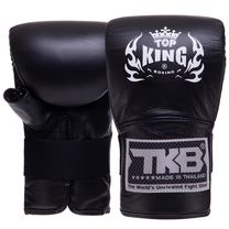 Снарядные перчатки с открытым большим пальцем Кожа TOP KING Pro (TKBMP-OT, Черный)