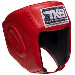 Шлем боксерский открытый кожаный TOP KING Super (TKHGSC, Красный)