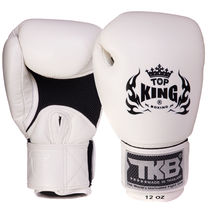 Рукавички боксерські шкіряні на липучці TOP KING Ultimate AIR (TKBGAV, Білий)