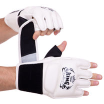Перчатки для смешанных единоборств MMA кожаные TOP KING Ultimate (TKGGU, Белый)