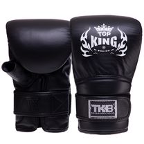 Снарядні рукавички із відкритим великим пальцем Шкіра TOP KING Ultimate (TKBMU-OT, Чорний)