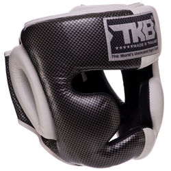 Шолом боксерський з повним захистом шкіряний TOP KING Empower (TKHGEM-02, Білий-срібний)