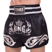 Шорты для тайского бокса и кикбоксинга TOP KING (TKTBS-094, Черный)