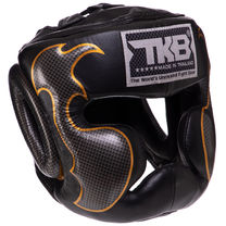 Шлем боксерский с полной защитой кожаный TOP KING Empower (TKHGEM-01, Черный-серебряный)