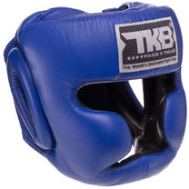 Шлем боксерский в мексиканском стиле кожаный TOP KING Full Coverage (TKHGFC-EV, Синий)