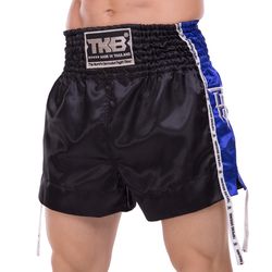 Шорты для тайского бокса и кикбоксинга TOP KING (TKTBS-202, Черный-синий)