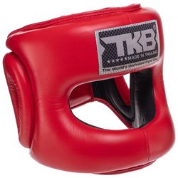 Шолом боксерський з бампером шкіряний TOP KING Pro Training (TKHGPT-OC, Червоний)
