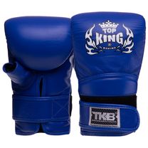Снарядные перчатки с открытым большим пальцем Кожа TOP KING Ultimate (TKBMU-OT, Синий)