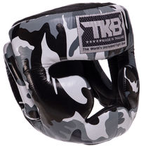 Шлем боксерский с полной защитой кожаный TOP KING Empower Camouflage (TKHGEM-03, Камуфляж серый)