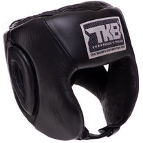 Шлем боксерский открытый кожаный TOP KING Open Chin (TKHGOC, Черный)