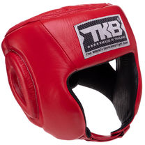 Шлем боксерский открытый кожаный TOP KING Open Chin (TKHGOC, Красный)