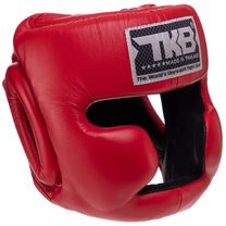 Шлем боксерский в мексиканском стиле кожаный TOP KING Full Coverage (TKHGFC-EV, Красный)