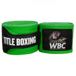 Бинты боксерские эластичные TITLE Boxing WBC (Title-WBCHW-GN,  Зеленые)