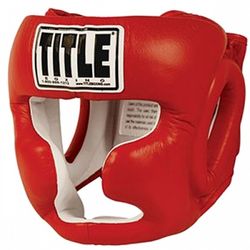 Боксерский шлем TITLE Full Face Training (Title-ETHGFF-R, Красный)