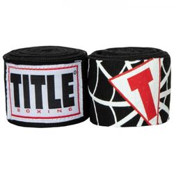 Бинти боксерські еластичні TITLE Boxing Elastic Hero 4,5 м (Title-SHHW5-BK, чорний)