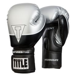 Боксерські рукавички TITLE Пройняті Foam Interrogate Training Gloves (Title-IFAITG-Silwer, Сірий/Чорний)