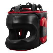 Боксерский шлем с бампером TITLE Boxing Face Saver (HFSG-L-BK-RD, черно-красный)