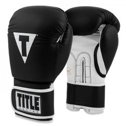 Боксерские перчатки TITLE Boxing Limited PRO STYLE Leather Training 3.0 (Title-TVVTG3-BK-WH, Черный)