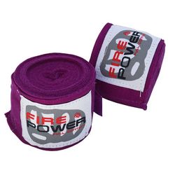 Бинты боксерские эластичные FirePower 4,5м (FPHW2-PP, Фиолетовый)