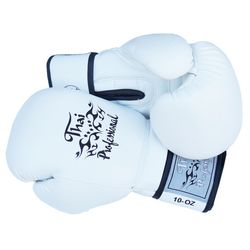 Боксерские перчатки Thai Professional (TPBG3N-W, белые)