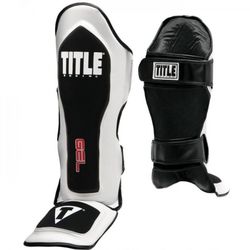 Защита голени (Щитки) TITLE GEL Elite Pro Shin and Instep Guards (GEPSIG-BK-WH, Черный/Белый)
