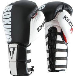 Боксерские перчатки TITLE Infused Foam Ignite Power Lace Training (Title-TIFGTGL, Черный)