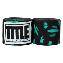 Бинты боксерские эластичные TITLE Boxing Print Mexican Stile Cactus 4.5м