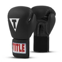 Боксерские перчатки TITLE Classic Originals Leather Training Gloves Elastic 2.0 (Title-CTSGV2-BK, Черный)