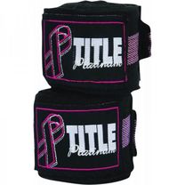 Бинти боксерські еластичні TTTLE Platinum Breast Cancer 4,2 м (Title-PHW-PL, Чорний)