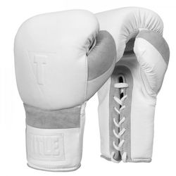 Боксерські рукавички TITLE WHITE Lace Sparring 2.0 (Title-WHSG2, Білий)