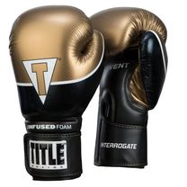 Боксерские перчатки TITLE Infused Foam Interrogate Training Gloves (Title-IFAITG-Gold, черно-золотой)