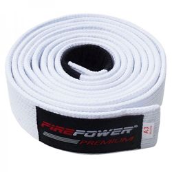 Пояс для Бразильского Джиу-Джитсу FirePower Premium (fp-premium-bjj-belt-w, Белый)