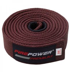 Пояс для Бразильского Джиу-Джитсу FirePower Premium (fp-premium-bjj-belt-bn, Коричневый)