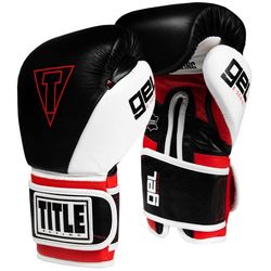 Боксерські рукавички TITLE GEL E-Series Boxing Gloves (Title-ESSBG-BK, Чорний/Білий)