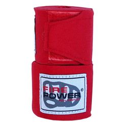 Бинти боксерські еластичні FirePower 4,5 м (FPHW3-R4-5, Червоний)